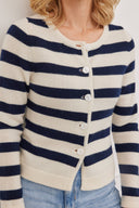 Cashmere Jacket Alva-Marine-White