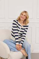 Cashmere Jacket Alva-Marine-White