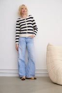 Cashmere Jacket Alva Navy-White