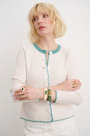 Armband Livia - Cream Edelstein Emerald