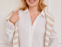 Blouse Emilia Pompom-White