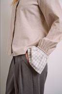 Bluse Malika Flanell Grau
