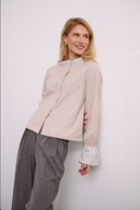 Bluse Malika Flanell Grau