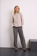 Bluse Malika Flanell Grau