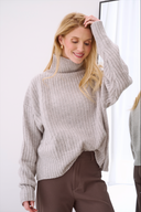 Cashmere turtleneck Tara light gray