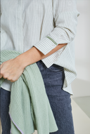 Bluse Laax Flanell Stripes Grün
