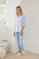 Bluse Clara Uni Blau