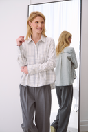 Bluse Emilia Check Grey