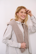 Bluse Laax Flanell Check Grau