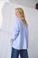 Bluse Mila Stripes Cotton Blau