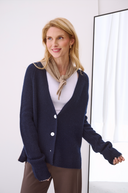 Cashmere Strickjacke Kaja Marine-Taupe