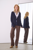 Cashmere Strickjacke Kaja Marine-Taupe