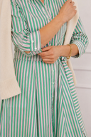 Kleid Riad Long Stripes Grün