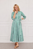 Kleid Riad Long Stripes Grün