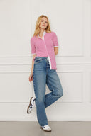 Polo Elegant Emma Stripes Pink-White