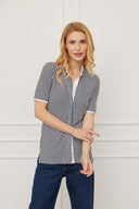 Polo Elegant Emma Stripes Navy-White