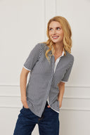Polo Elegant Emma Stripes Navy-White