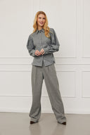 Bluse Elena Twill Grau
