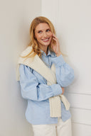 Bluse Elena Twill Hellblau