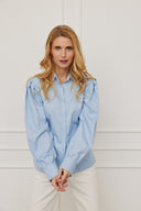 Bluse Elena Twill Hellblau