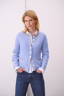 Bluse Emilia Check Hellblau