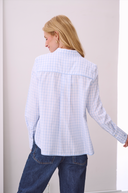 Bluse Emilia Check Hellblau