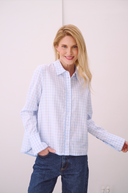 Bluse Emilia Check Hellblau