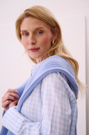 Bluse Emilia Check Hellblau