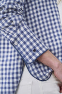 Bluse Emilia Flanell Check Navy