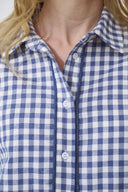 Bluse Emilia Flanell Check Navy