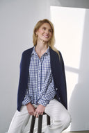 Bluse Emilia Flanell Check Navy