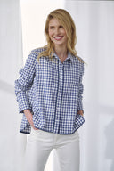 Bluse Emilia Flanell Check Navy