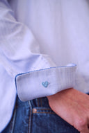 Bluse Emilia Uni Cotton Blau