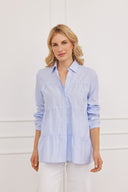 Bluse Fiona Linen Blau
