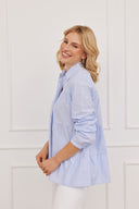 Bluse Fiona Linen Blau