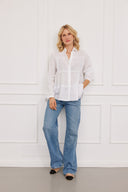 Bluse Fiona Linen Weiß