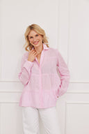 Bluse Fiona Linen Rosa