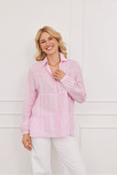Bluse Fiona Linen Rosa