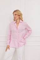 Bluse Fiona Linen Rosa