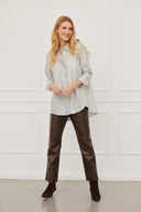 Bluse Clara Stripes Khaki