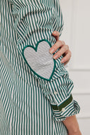 Bluse Heart Stripes Grün