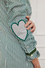 Bluse Heart Stripes Grün