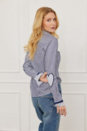 Bluse Heart Stripes Navy