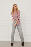 Bluse Heart Stripes Rot