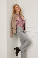 Bluse Heart Stripes Rot