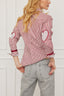 Bluse Heart Stripes Rot