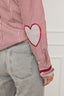 Bluse Heart Stripes Rot