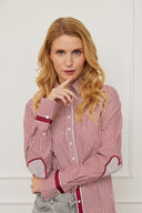 Bluse Heart Stripes Rot