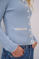 Cashmere Janker Jacky Hellblau-Offwhite