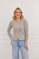 Cashmere Janker Jade-Light Gray-Taupe-Rosé